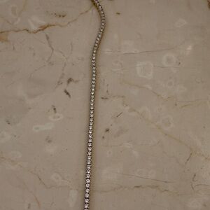 Elegant Gold and Silver Tennis Bracelet